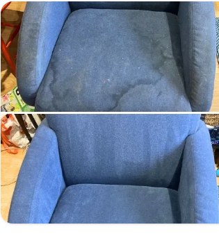 Upholstery cleaning before and after comparison 1