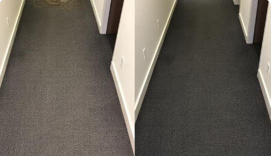 Commercial carpet cleaning result